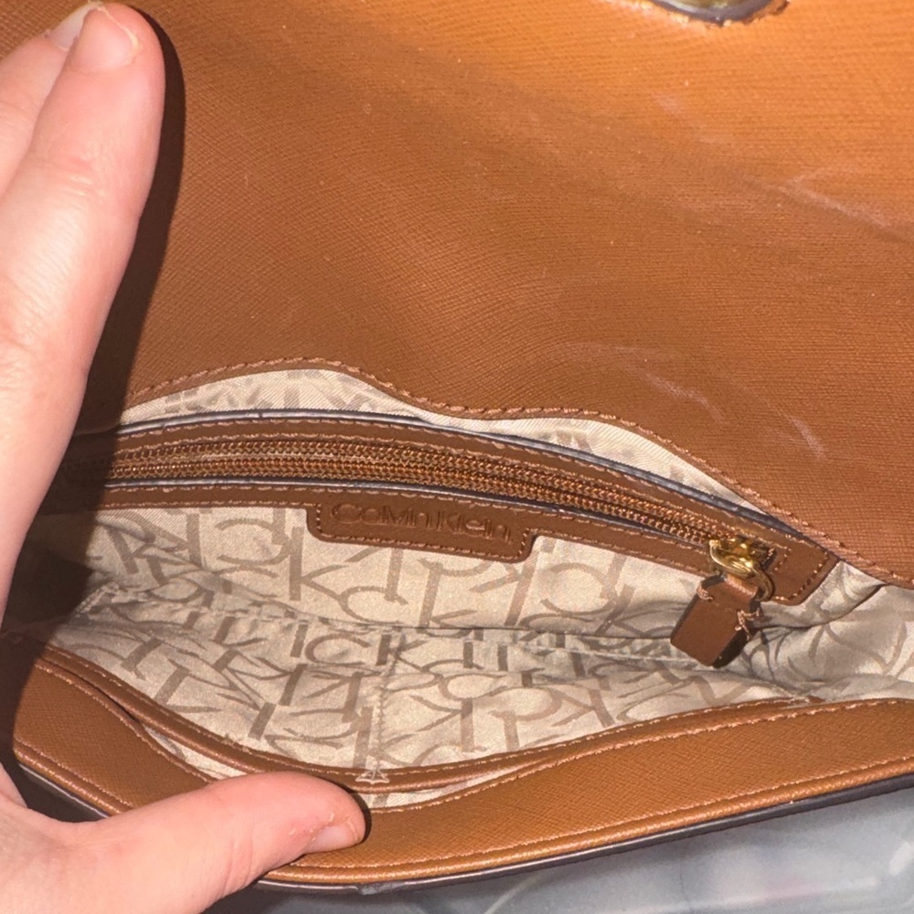 Calvin Klein Black and Gold Monogram Clutch - Picture 11 of 13